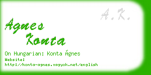 agnes konta business card